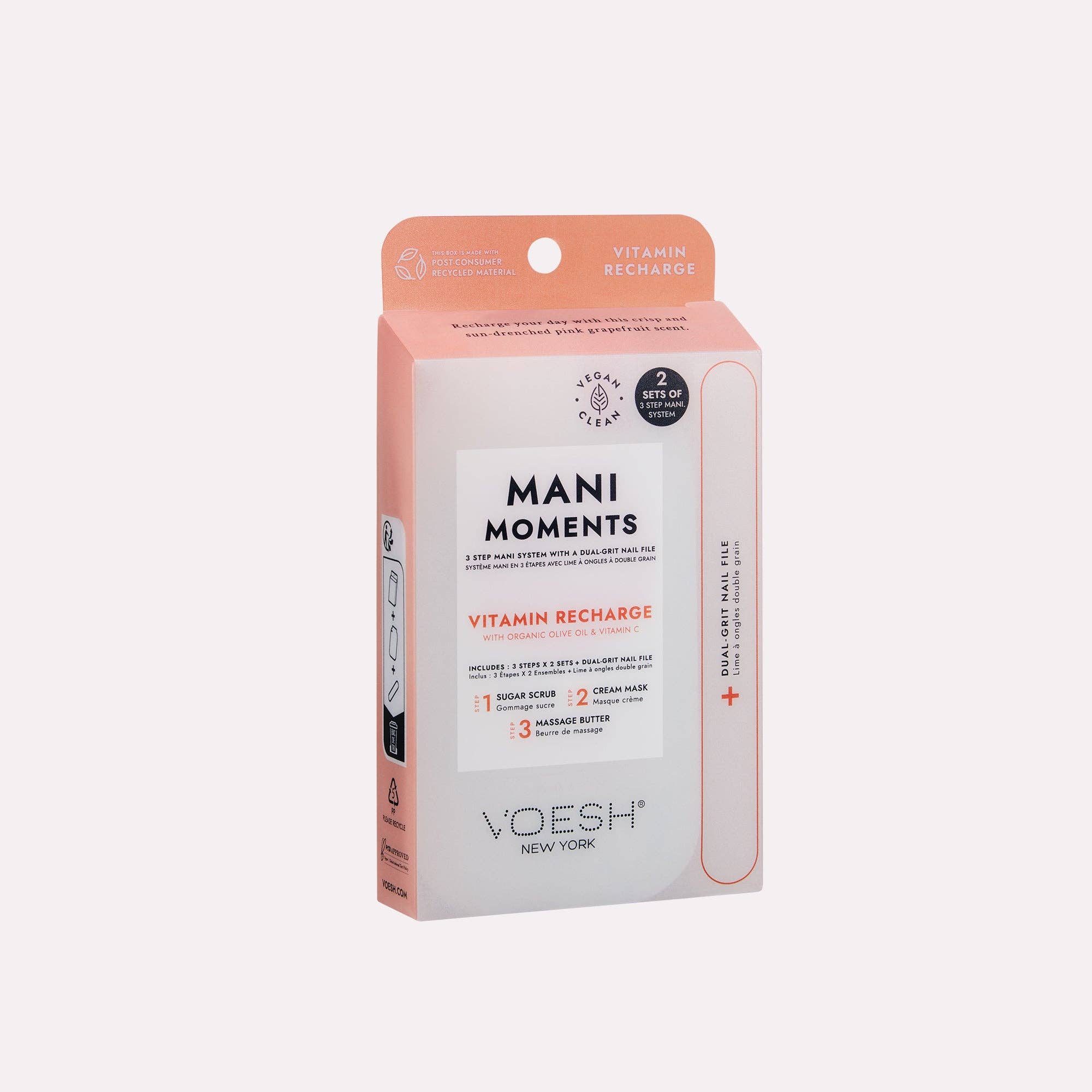 Mani Moments Duo in Vitamin Recharge on a pink background at Addison West