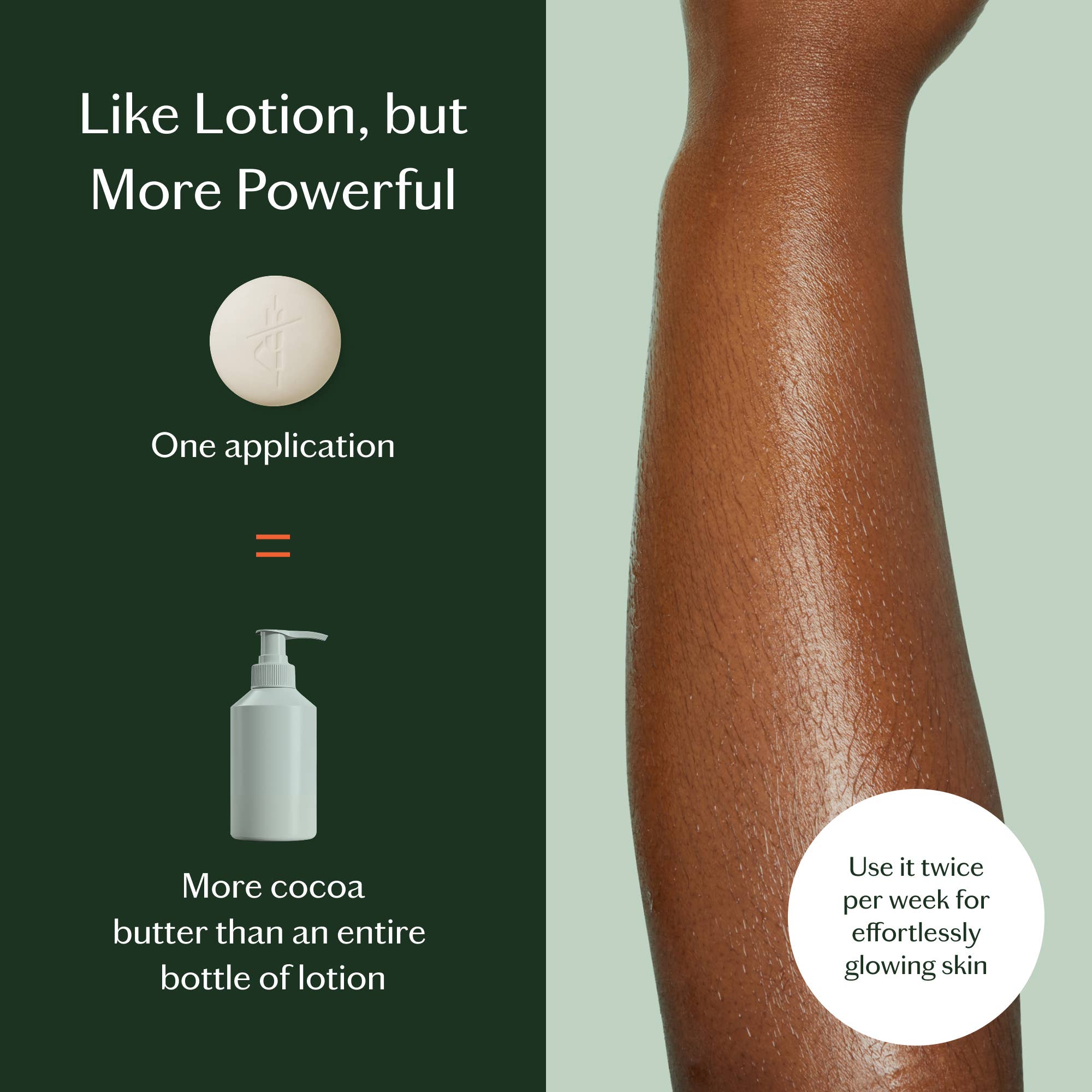 Tonka Bean & Coconut Deep Moisturizing Lotion Bar on a blue background at Addison West