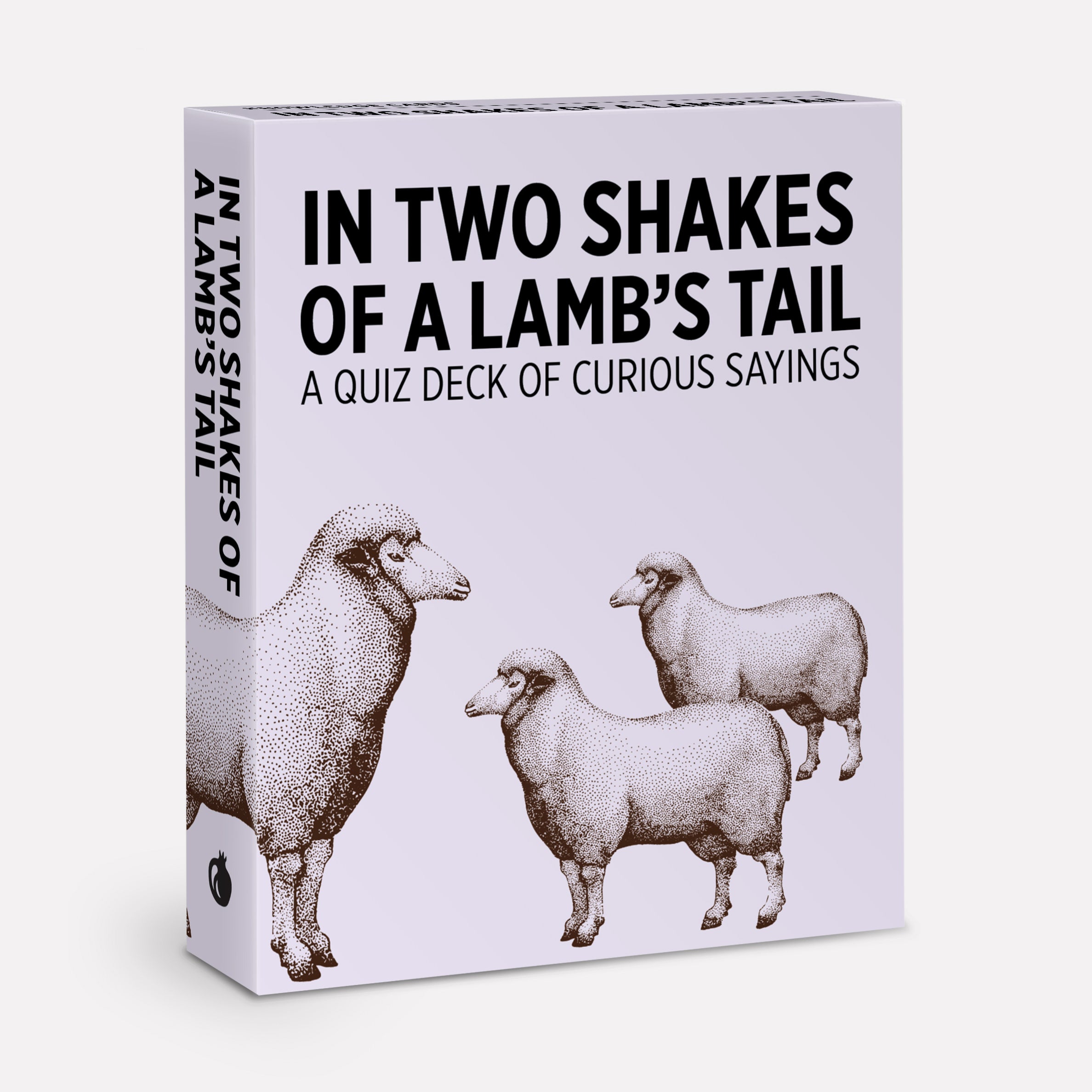 In Two Shakes of a Lamb's Tail: A Quiz Deck of Curious Sayings Knowledge Cards on a white background at Addison West