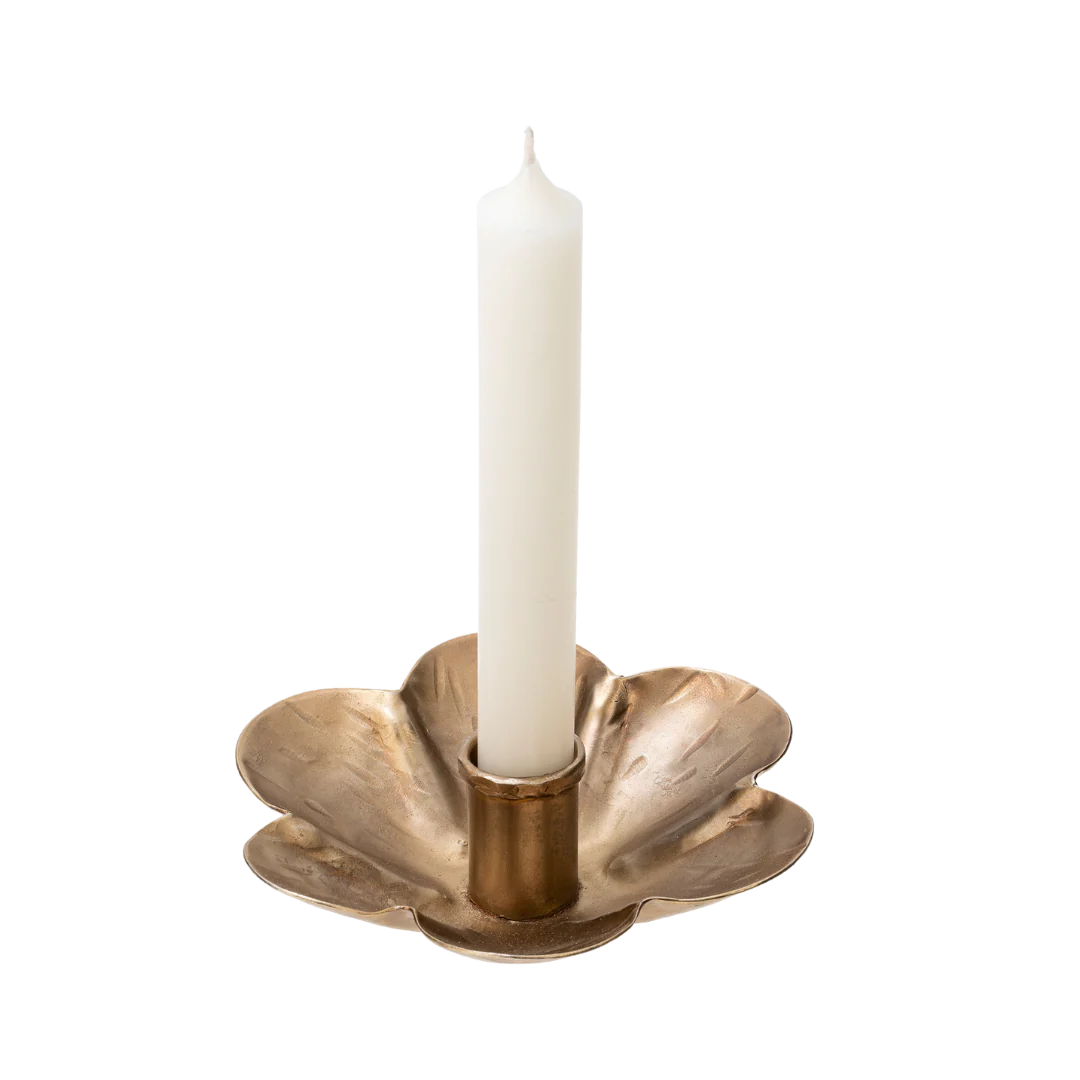 Forged Flower Candle Holder at Addison West