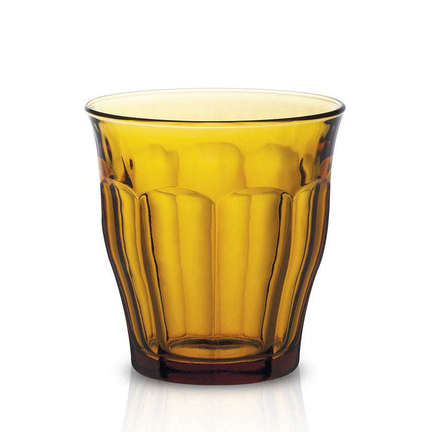 Duralex Le Picardie® Amber Glass Tumbler on a white background at Addison West