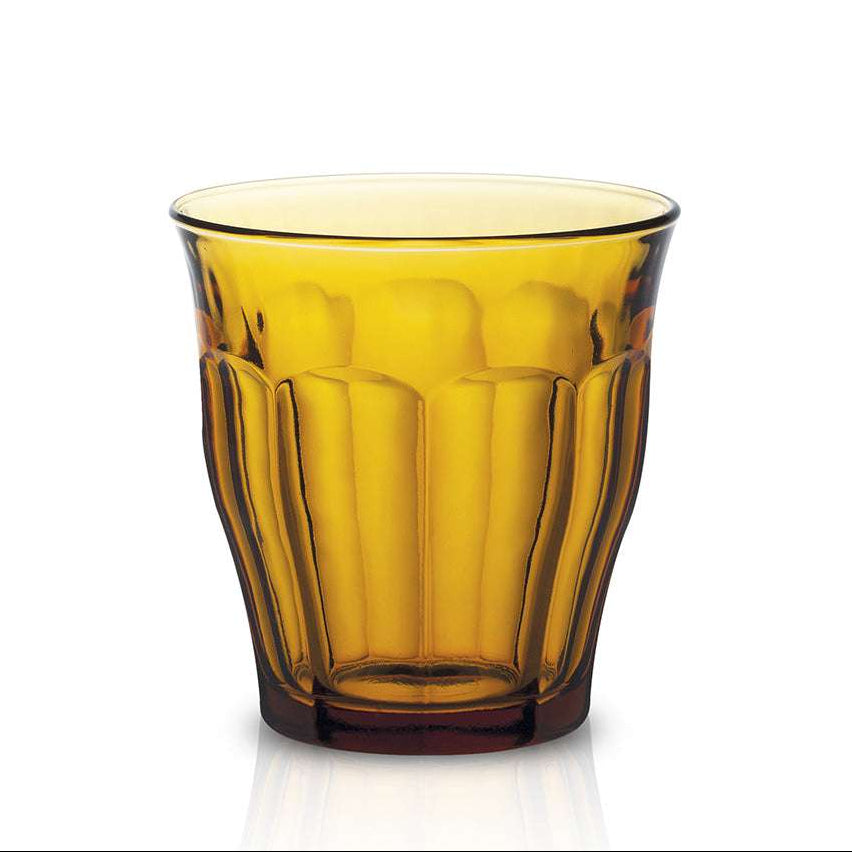 Duralex Le Picardie® Amber Glass Tumbler on a white background at Addison West
