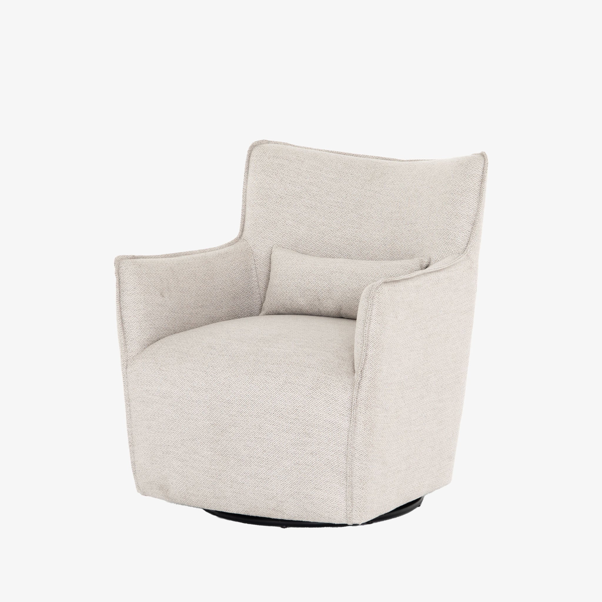 Four Hands Kimble Swivel Chair Noble Platinum Addison West