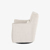 Light grey small swivel armchair by four hands furniture on a white background