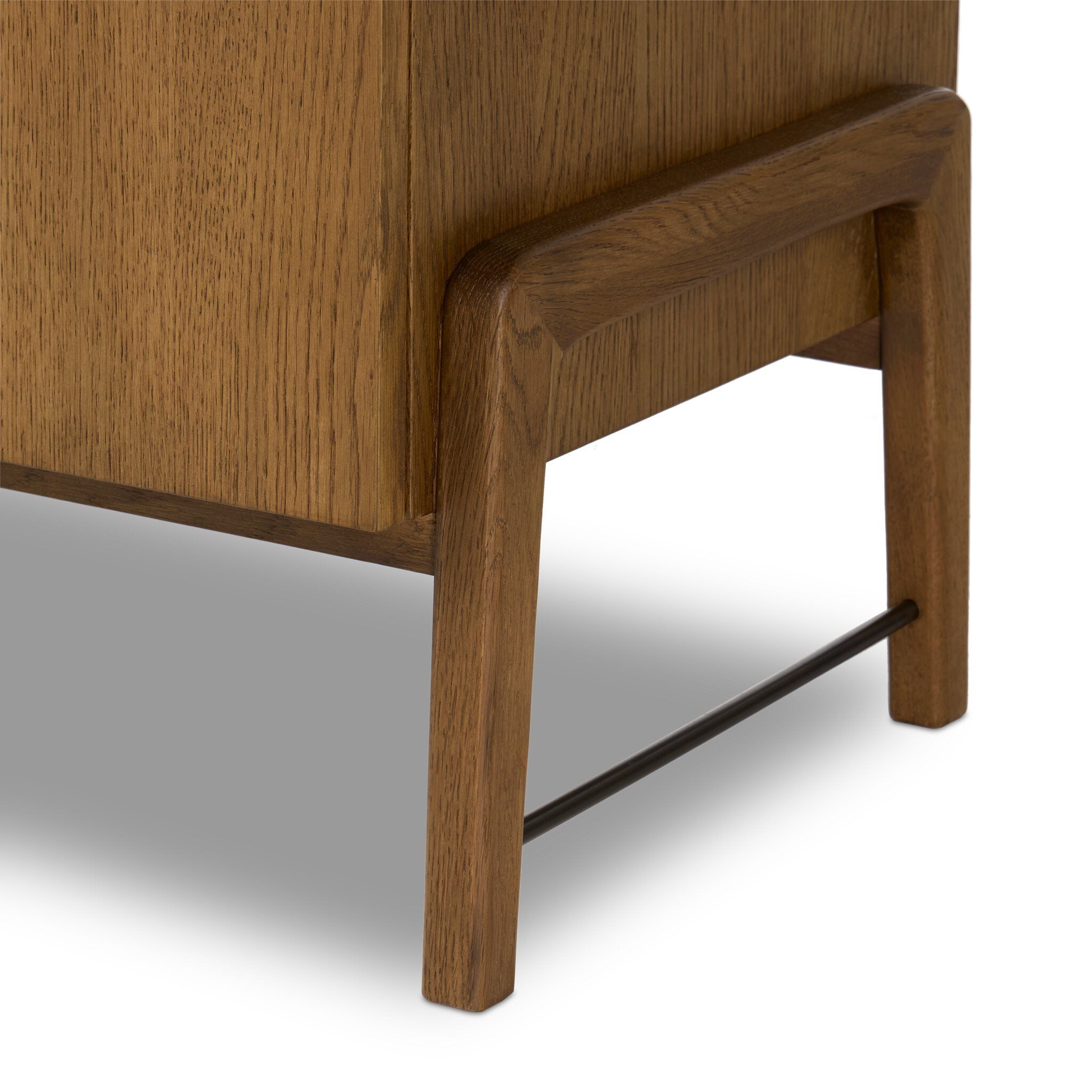 Four Hands Rosedale Media Console in Chaps Ebony on a white background at Addison West