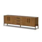 Four Hands Rosedale Media Console in Chaps Ebony on a white background at Addison West