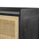Close up of Four Hands Caprice 72" Sideboard in Black Wash Mango on a white background at Addison West