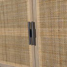 Close up of Four Hands Caprice 72" Sideboard in Black Wash Mango on a white background at Addison West