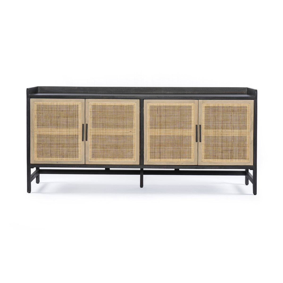 Four Hands Caprice 72" Sideboard in Black Wash Mango on a white background at Addison West