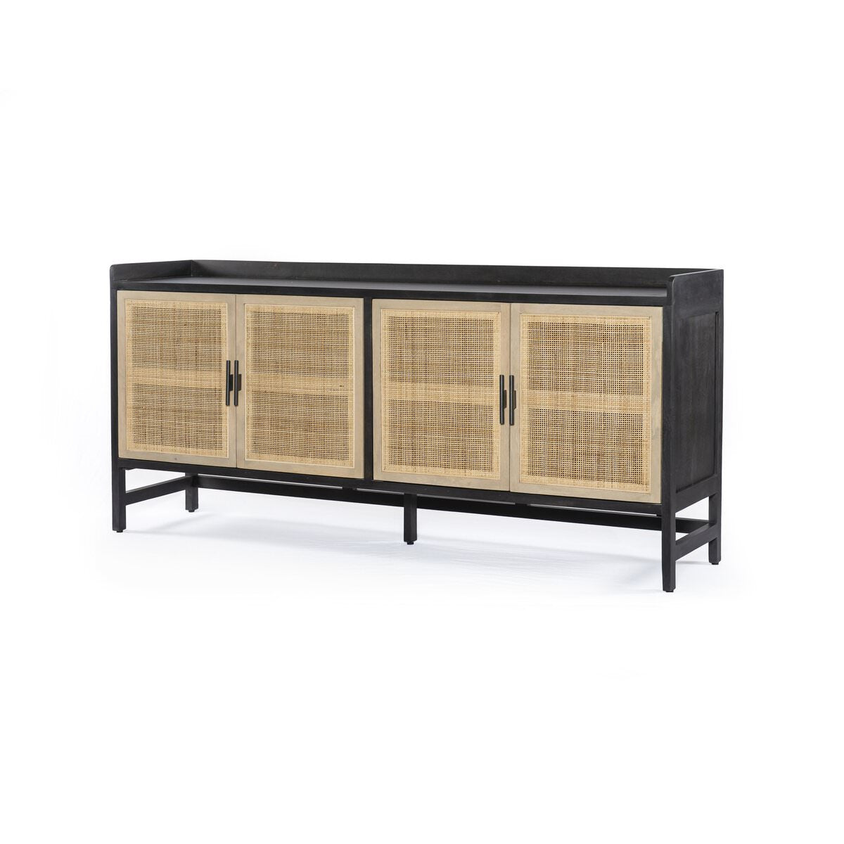 Four Hands Caprice 72" Sideboard in Black Wash Mango on a white background at Addison West