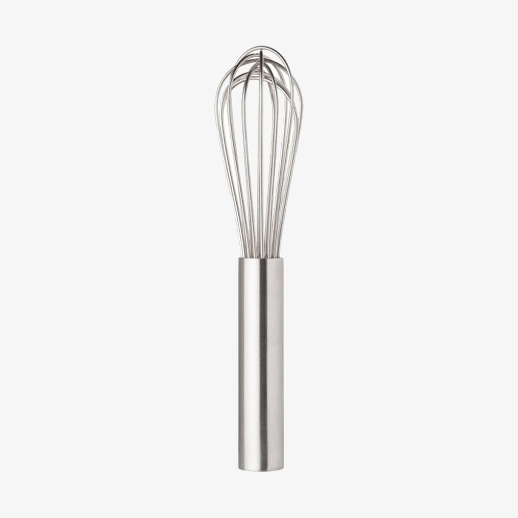 10" Stainless French Whip Whisk on a white background