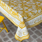 Fallscape Tablecloth, 60" x 90" on a table at Addison West