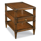 Elin Tiered Table in Bordeaux Finish on a white background at Addison West