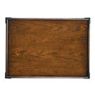 Elin Tiered Table in Bordeaux Finish on a white background at Addison West