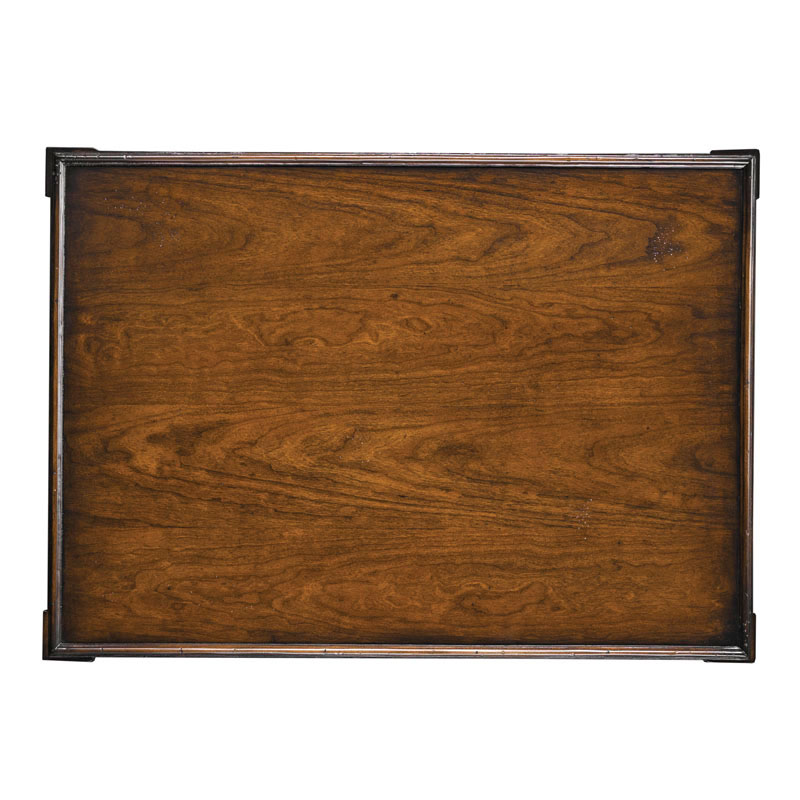 Elin Tiered Table in Bordeaux Finish on a white background at Addison West
