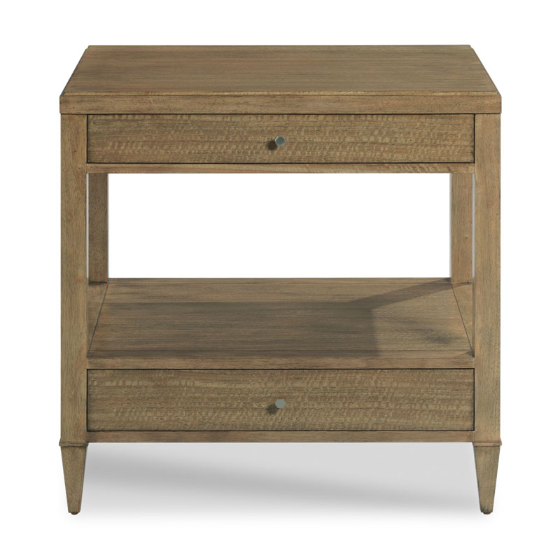 Thompson Bedside Table in Soho Finish on a white background at Addison West
