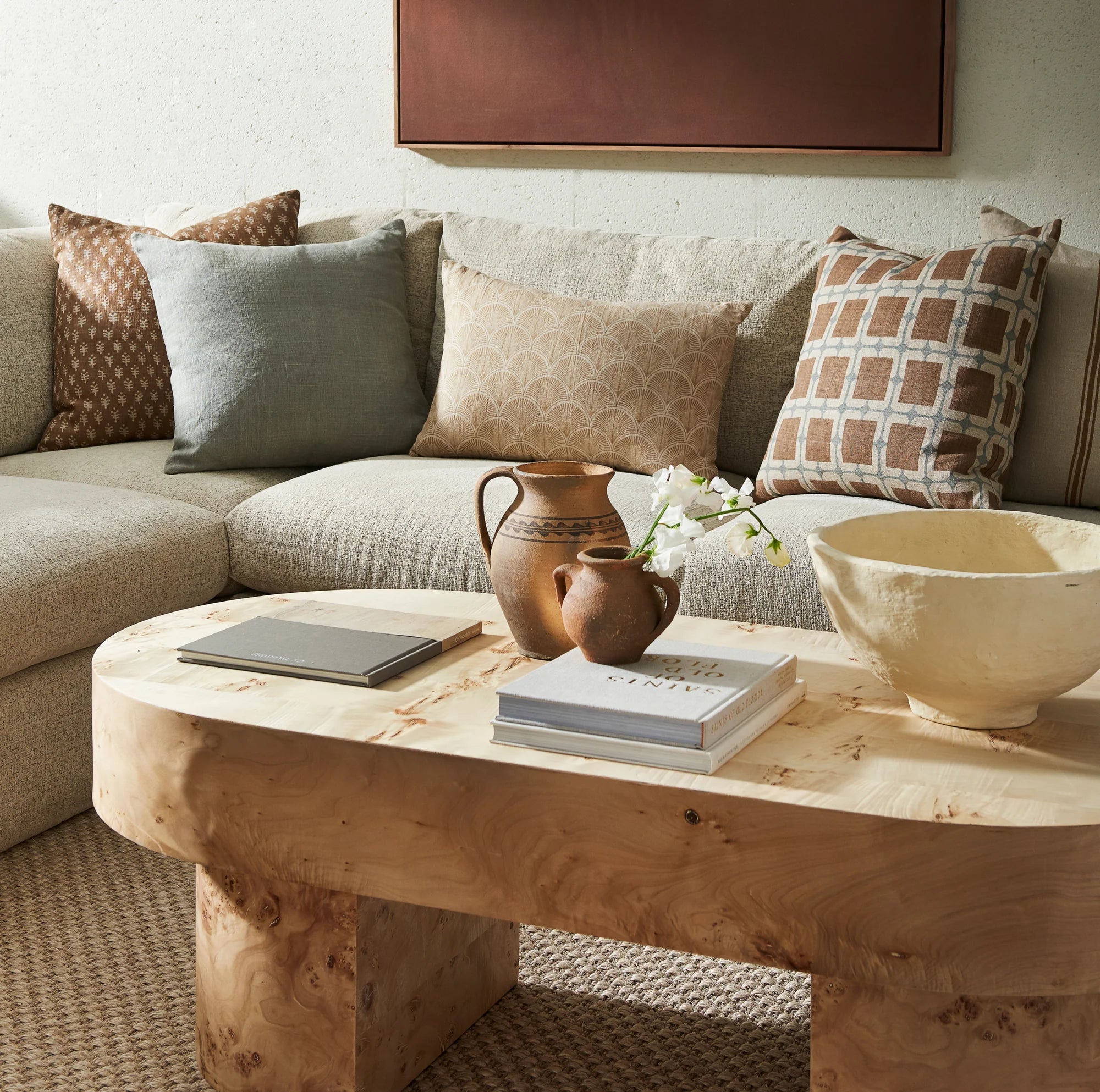 Zara Pillow 22" on a sofa at Addison West