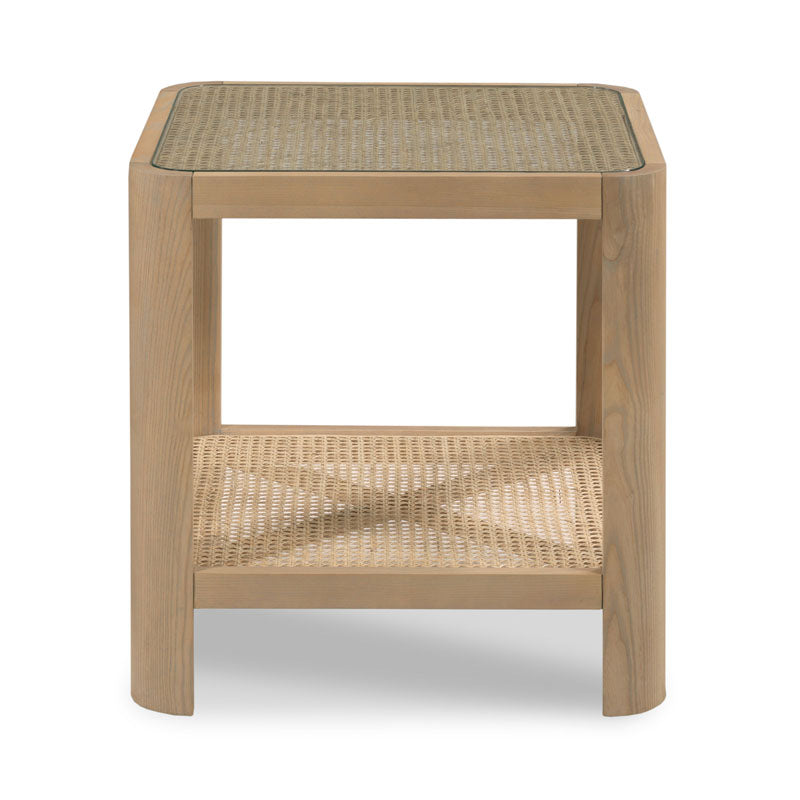 Salton Side Table in Costa Finish on a white background at Addison West