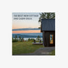 Front cover of book titled '150 Best New Cottage and Cabin Ideas' showing a cabin with a lake in the distance on a white background