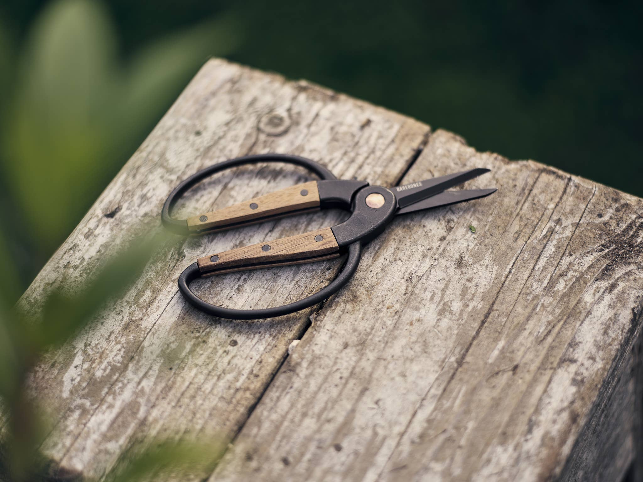 Barebones Small Garden Scissors on a table at Addison West