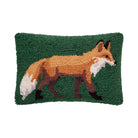 Fox Hand Hooked Pillow on a white background at Addison West