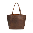 Lena Leather Tote on a white background at Addison West