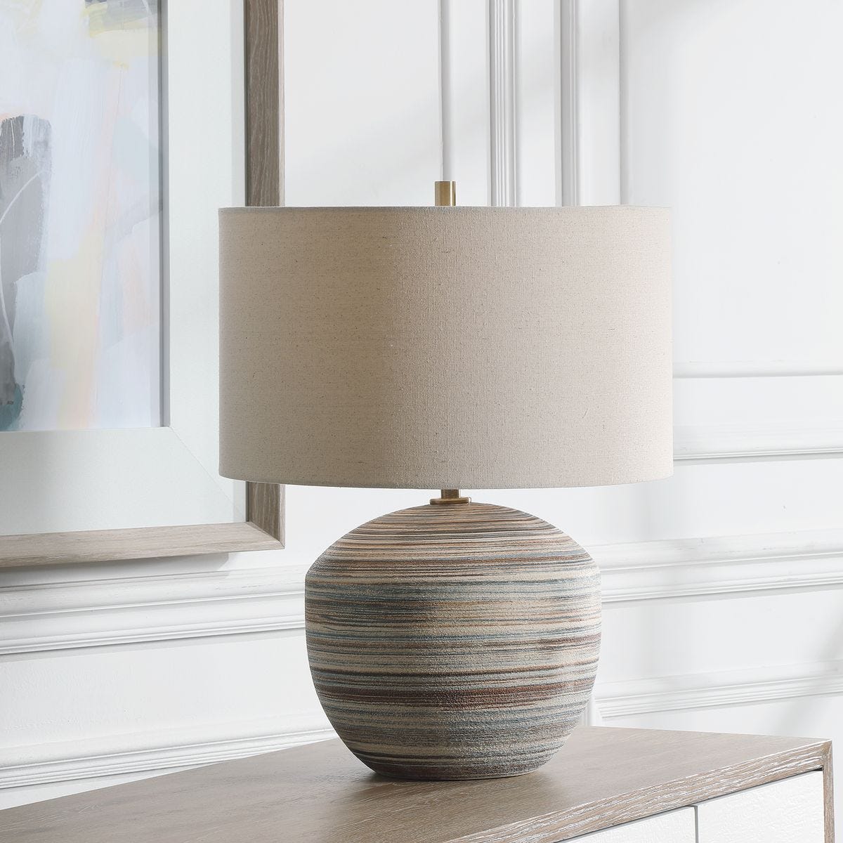 Prowell Table Lamp on a table at Addison West