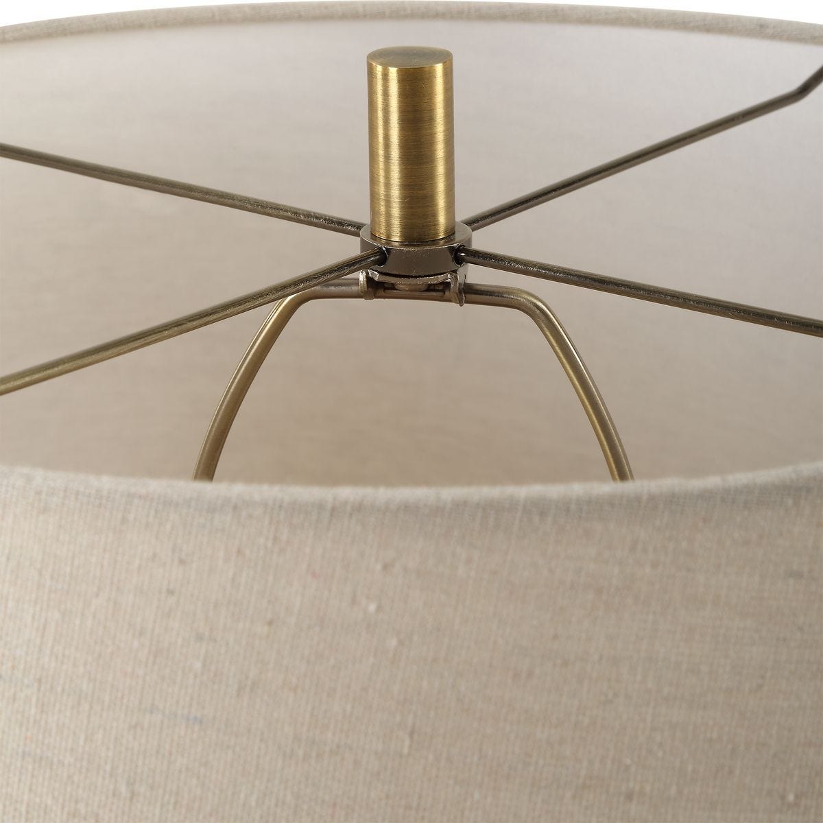 Close up of Urving Table Lamp on a white background at Addison West