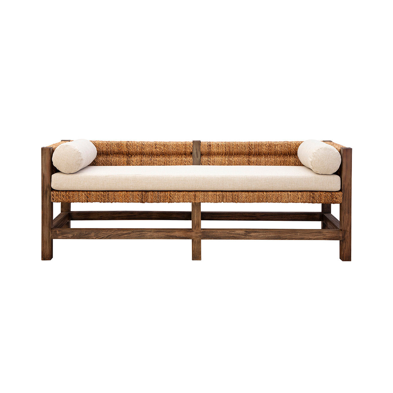 Winslow Woven Settee on a white background at Addison West