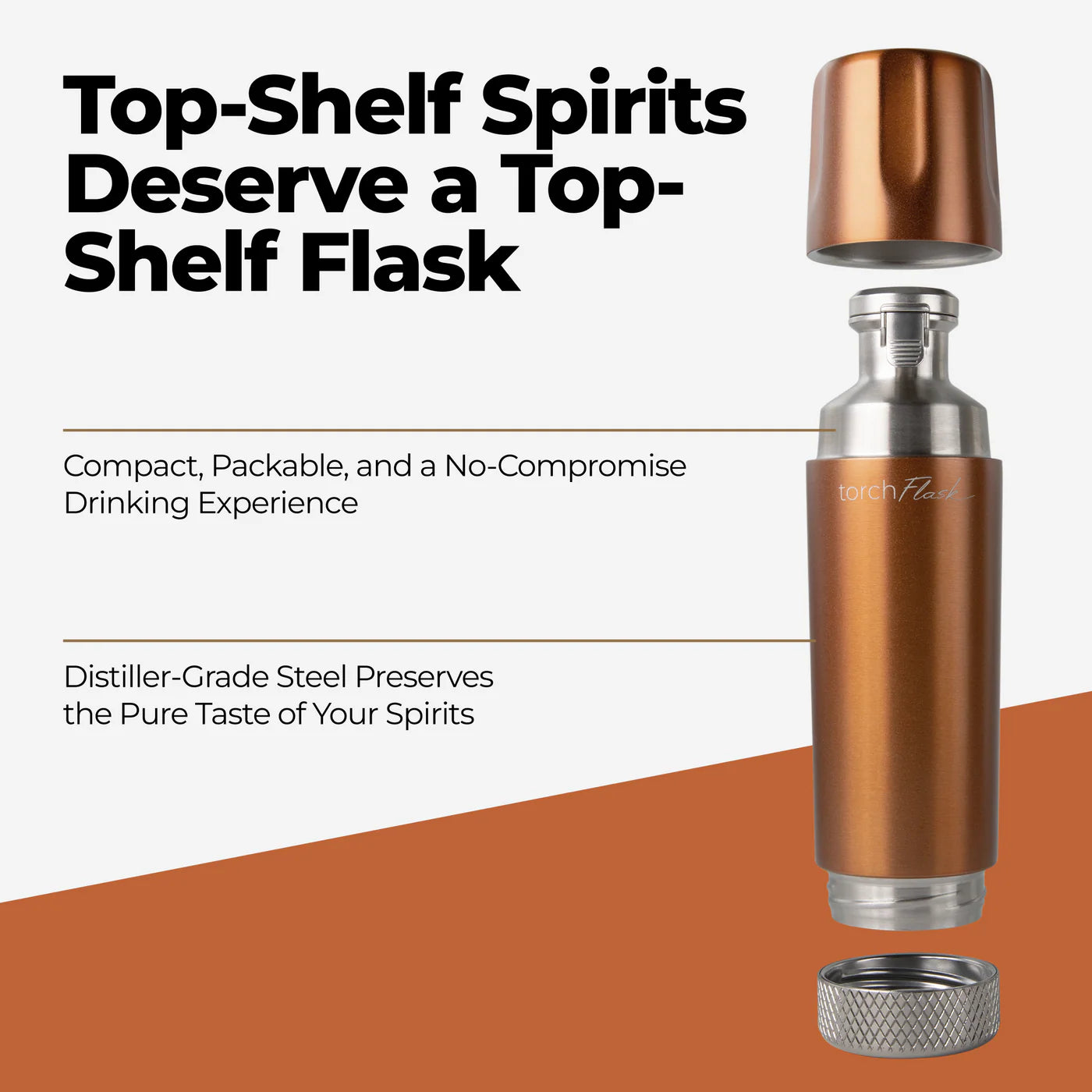 High Camp 9 oz. Torch Flask in British Racing Green graphic at Addison West