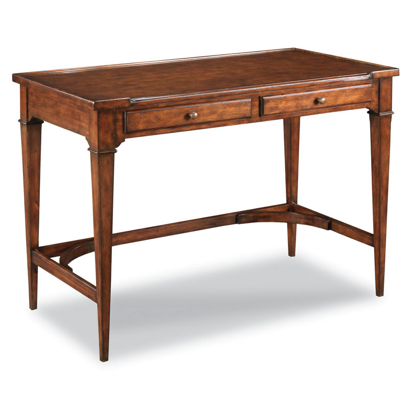 Marseille Writing Table in Bordeaux Finish on a white background at Addison West