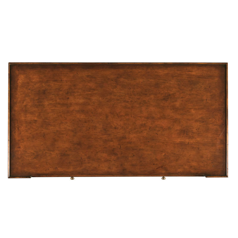 Marseille Writing Table in Bordeaux Finish on a white background at Addison West