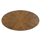Stafford Oval Cocktail Table in Hazelnut Finish on a white background at Addison West