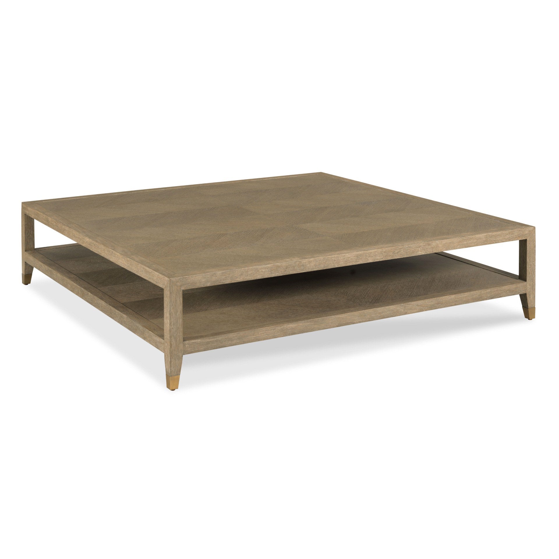 Maxwell Cocktail Table in Vintage Finish on a white background at Addison West