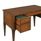 Marseille Writing Desk with Dual File Storage in Bordeaux Finish on a white background at Addison West