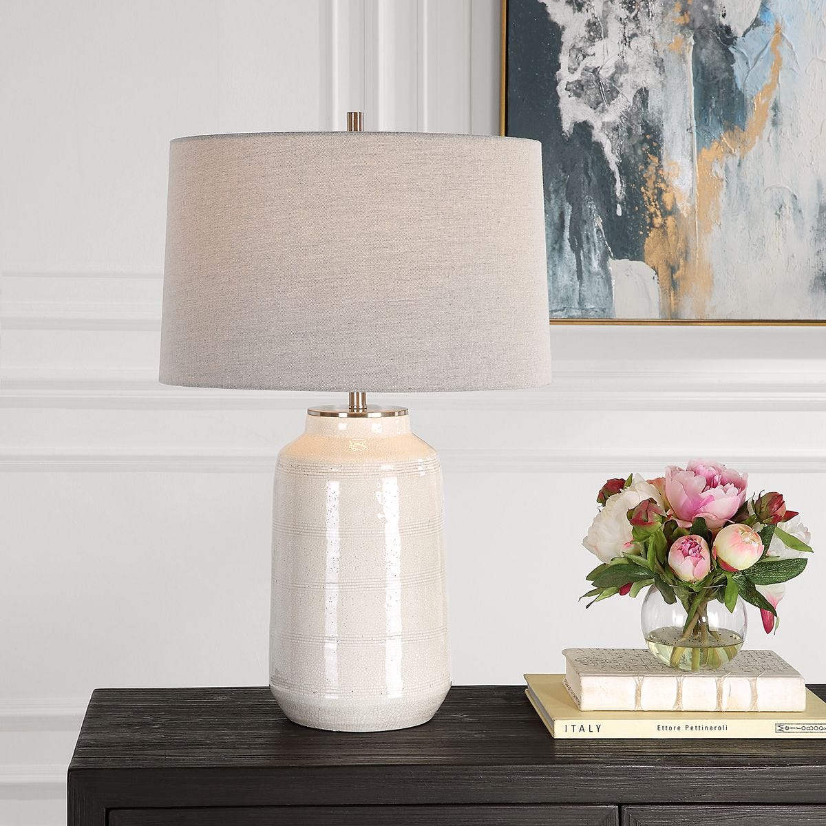 Ormond Table Lamp on a table at Addison West