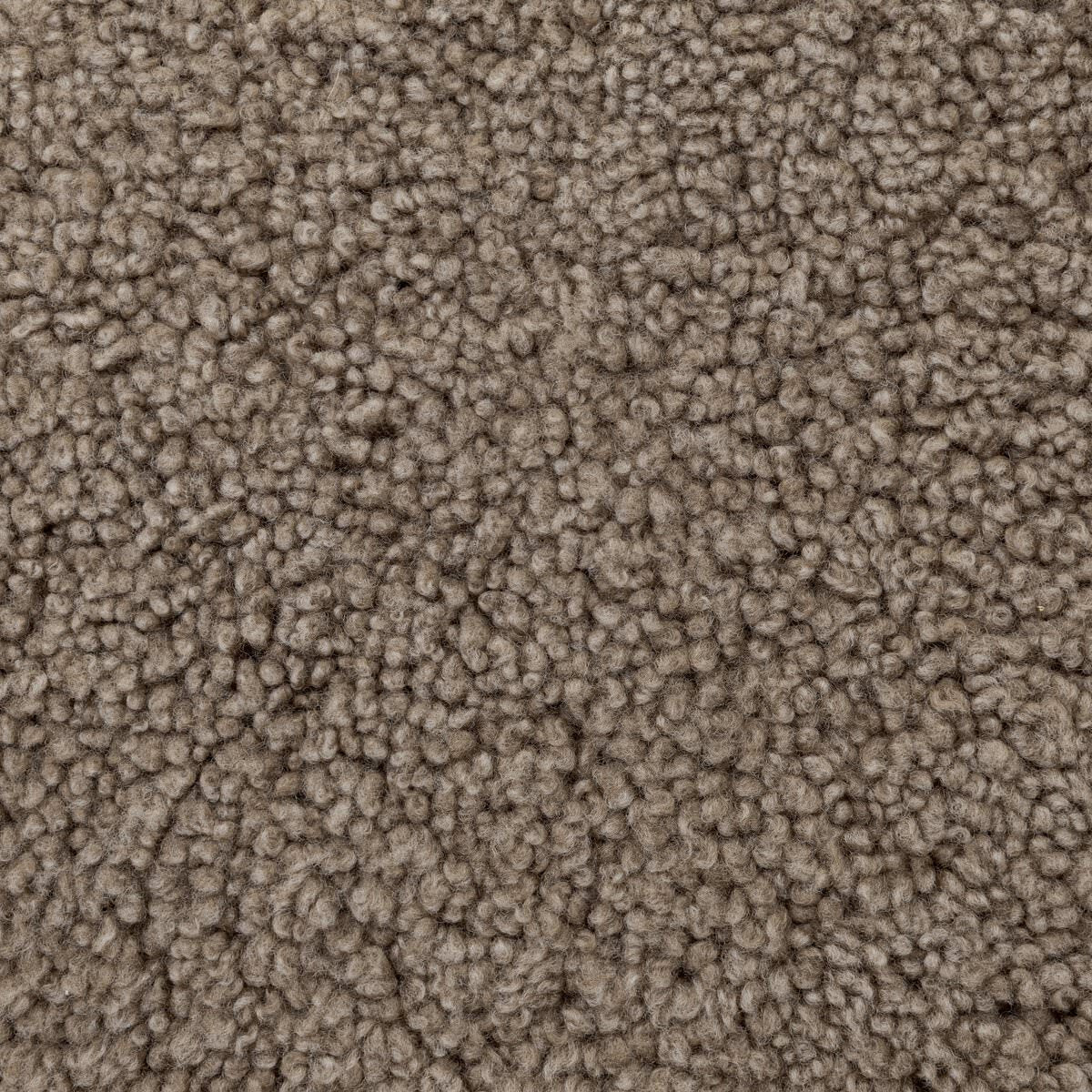 Close up of Four Hands Fabian Chair in Taupe Shearling on a white background at Addison West