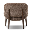 Four Hands Celine Chair in Taupe Shearling on a white background at Addison West