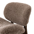 Four Hands Celine Chair in Taupe Shearling on a white background at Addison West