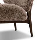 Four Hands Celine Chair in Taupe Shearling on a white background at Addison West