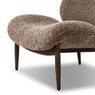 Four Hands Celine Chair in Taupe Shearling on a white background at Addison West