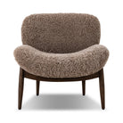 Four Hands Celine Chair in Taupe Shearling on a white background at Addison West