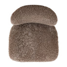 Four Hands Celine Chair in Taupe Shearling on a white background at Addison West