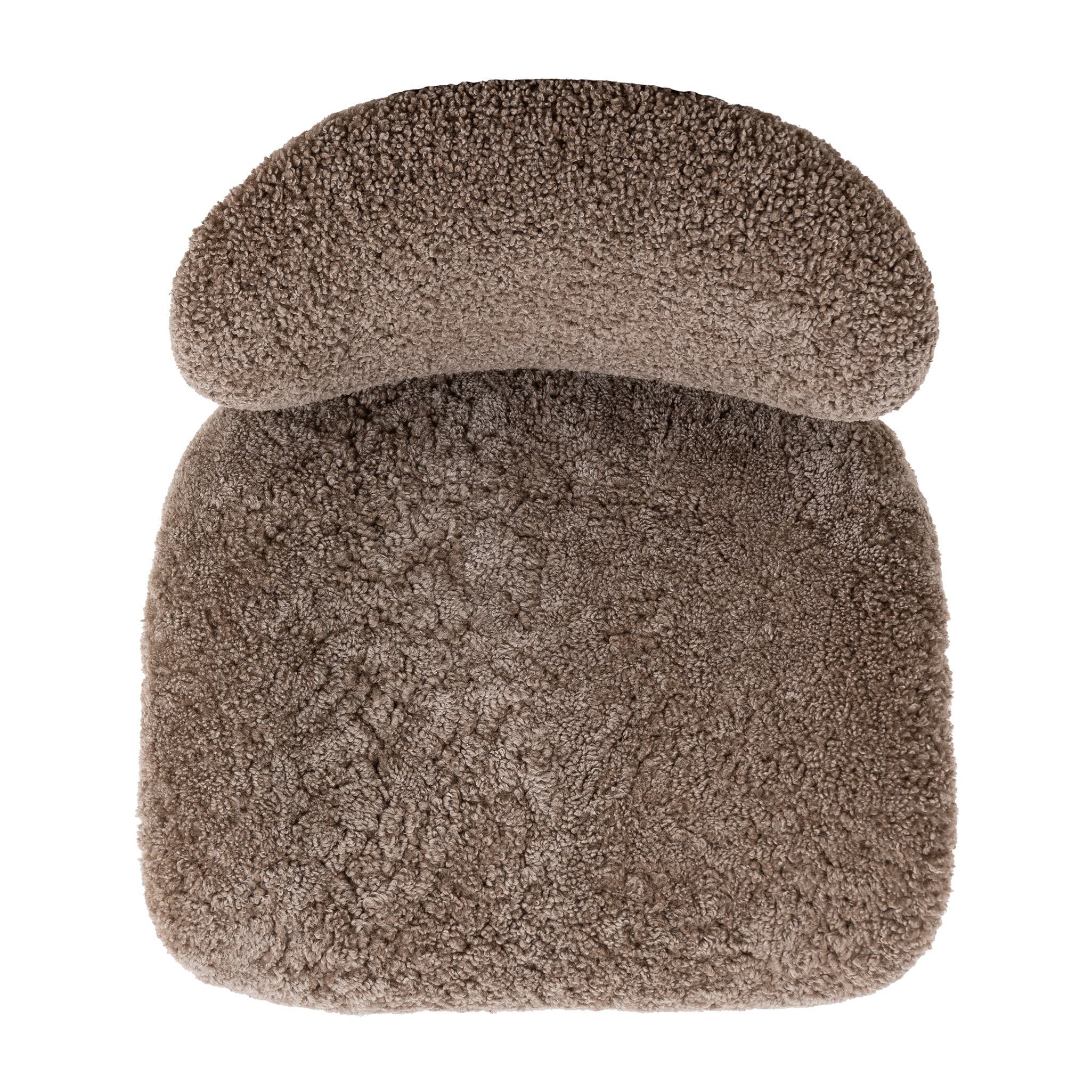 Four Hands Celine Chair in Taupe Shearling on a white background at Addison West