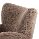 Four Hands Amelie Chair in Taupe Shearling on a white background at Addison West