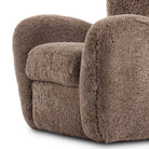 Four Hands Amelie Chair in Taupe Shearling on a white background at Addison West
