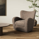 Four Hands Amelie Chair in Taupe Shearling in a living room at Addison West