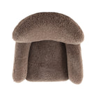 Four Hands Amelie Chair in Taupe Shearling on a white background at Addison West