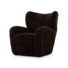 Four Hands Amelie Chair in Cocoa Shearling on a white background at Addison West