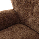 Four Hands Amelie Chair in Amber Shearling on a white background at Addison West